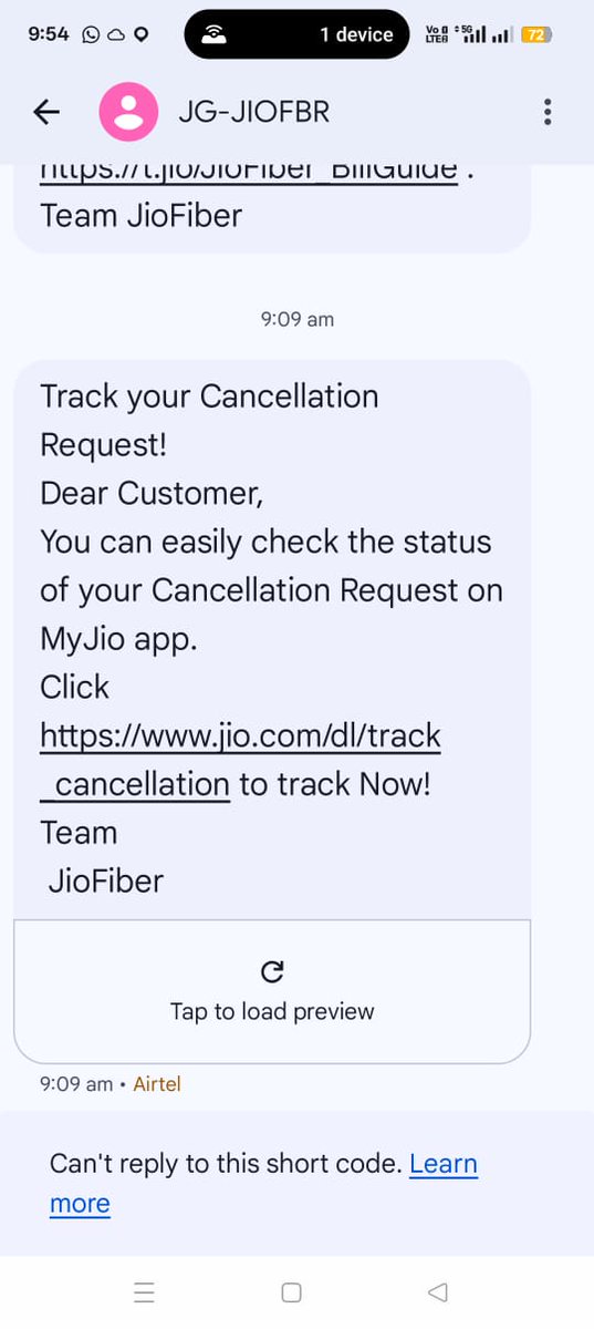 anilkotari's tweet photo. @reliancejio @RelianceJioCare @JioCare  Shifting a jio fiber connection has always been a hell job, raised fr relocation, made to pay 1,111/- before hand on 6th May, but still sitting without any internet even on 19th May. Thanks to Jio Fiber @reliancejio #relianceloot #jioscam https://t.co/b0cztT6wrB
