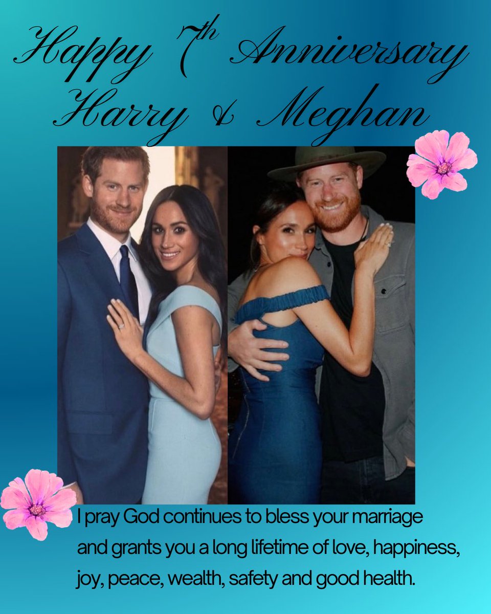 JoDivaRunner's tweet image. It’s their anniversary! ❤️
#Sussexversary #7 🍾🥂🎊