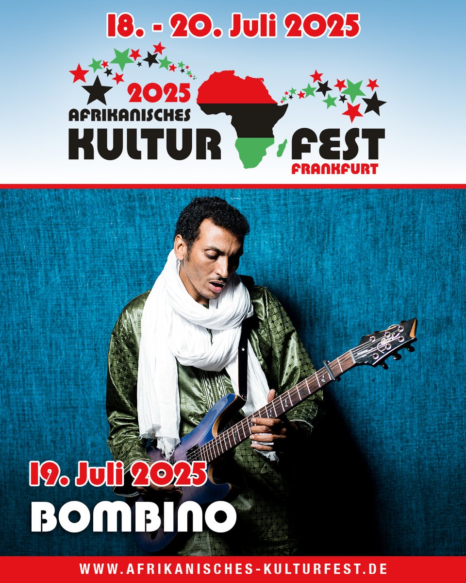 Frankurt, Germany - I'm coming to Afrikanisches Kulturfest Rebstockpark this July! 

More info: eventim-light.com/de/a/5ddc297fb…