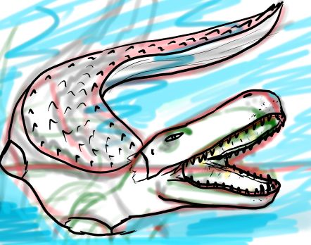 ChadimusScipio's tweet photo. I dont post my progress enough here on X, xd. WIP of a #Purussaurus I am making for @lilyrinn
Just working on the rough lineart rn. Tryna decide between a more painterly or line focused piece.
#Art #paleoart #illustration #WIP #Caiman #Crocodilian https://t.co/4Tzdem4DYh