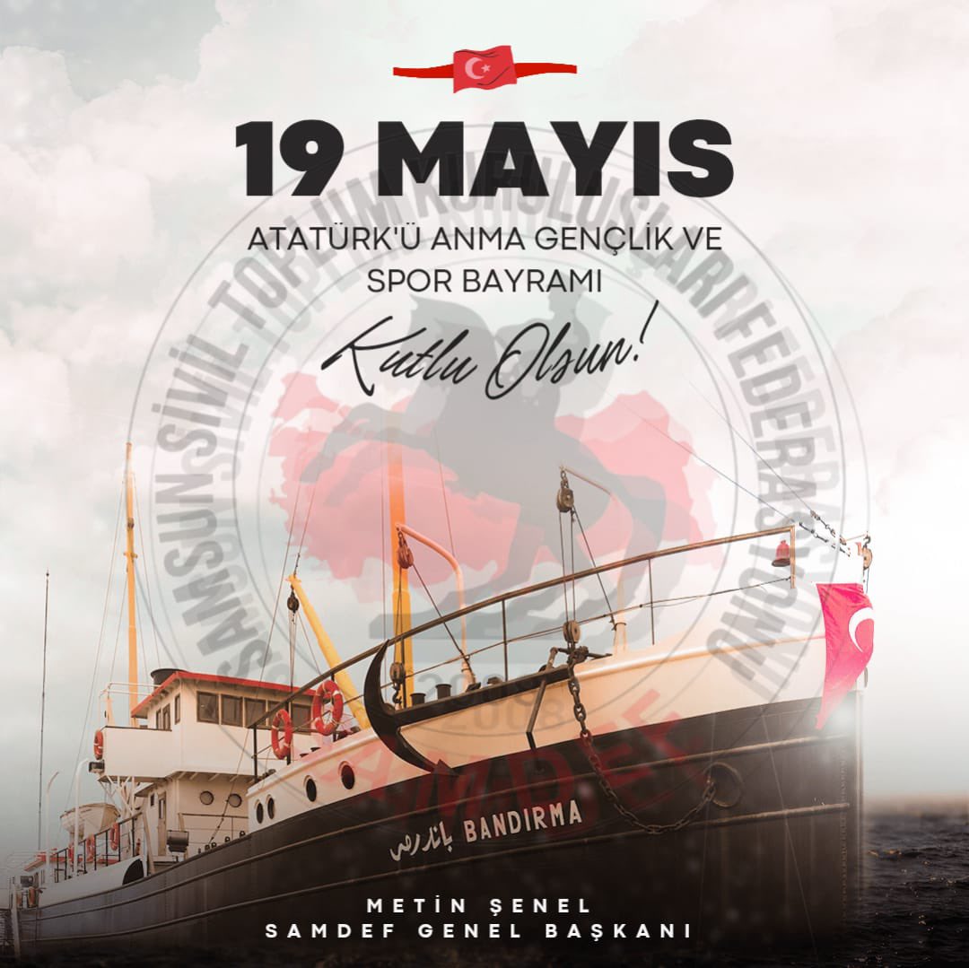 samdef55's tweet photo. 19 Mayıs  1919 Atatürk’ü Anma Gençlik ve Spor Bayramımızın 106.yıl dönümünde Gazi Mustafa Kemal Atatürk ve silah arkadaşlarını,bu vatan için canını veren tüm şehit ve gazilerimizi rahmetle,minnetle,saygıyla anıyoruz.

#gazimustafakemalatatürk #19mayıs1919 #samsun #bandırmavapuru https://t.co/pQVwzwNGT1