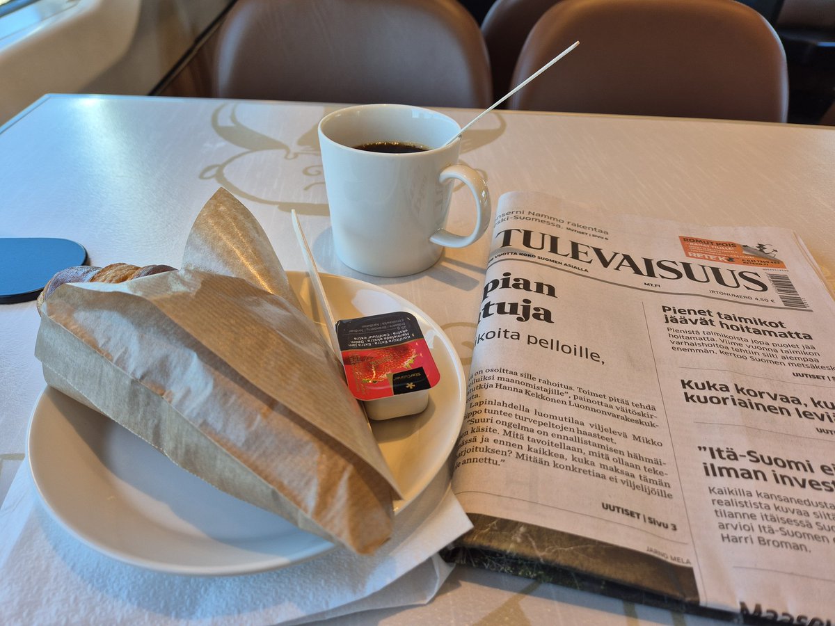 Uuteen viikkoon croissant kahveilla. Kohti Mikkeliä ja PEFC:n maastokoulutusta 👍