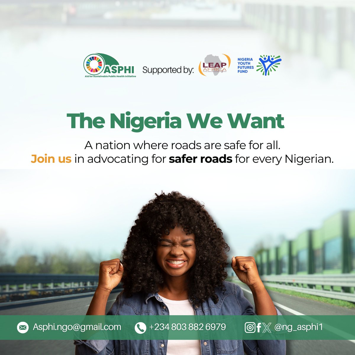 ng_asphi1's tweet photo. Lets work together towards a Nation where roads are safe for all
#TheNigeriaWeWant
#unroadsafetyweek2025
#roadsafety https://t.co/tttfjsgrlM