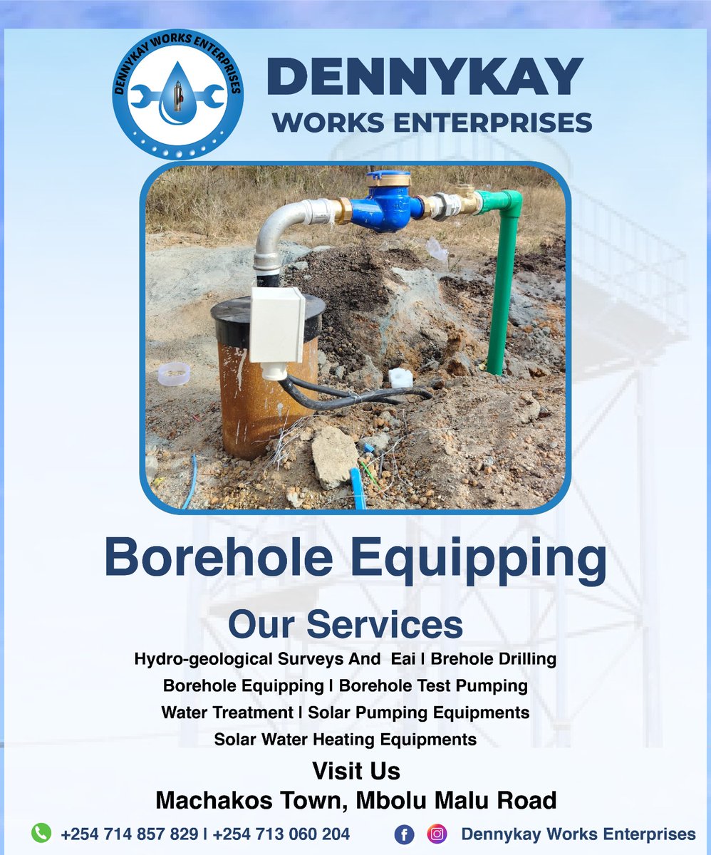 DennykayWorks's tweet photo. From Borehole to Tap – We Equip Your Water Dreams.

Water access is only half the journey. We specialize in borehole equipping – transforming drilled boreholes into dependable, long-term water systems that serve homes, institutions, and entire communities.

#Drillwithdennykay https://t.co/3XI3SVNjF8