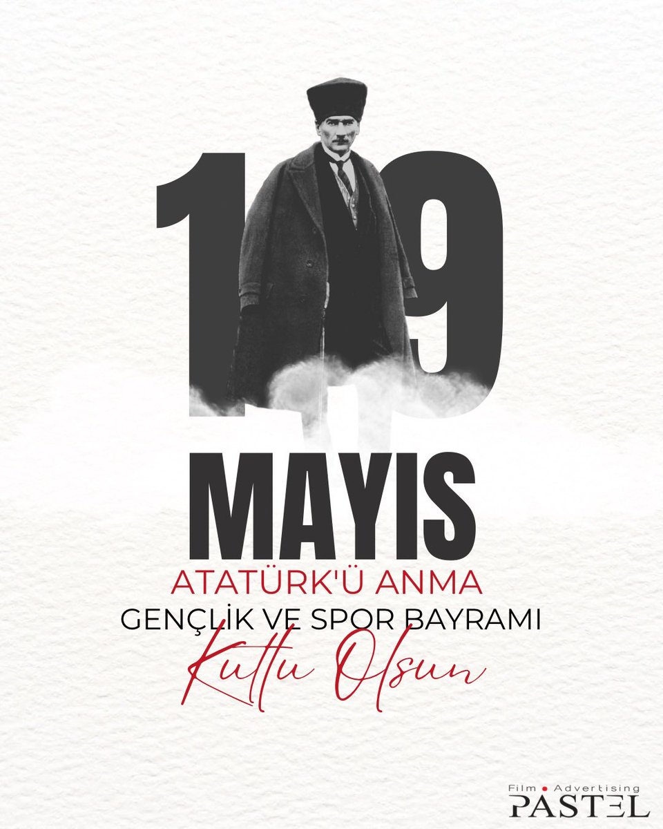 19 Mayıs Atatürk’ü Anma, Gençlik ve Spor Bayramı kutlu olsun.🇹🇷