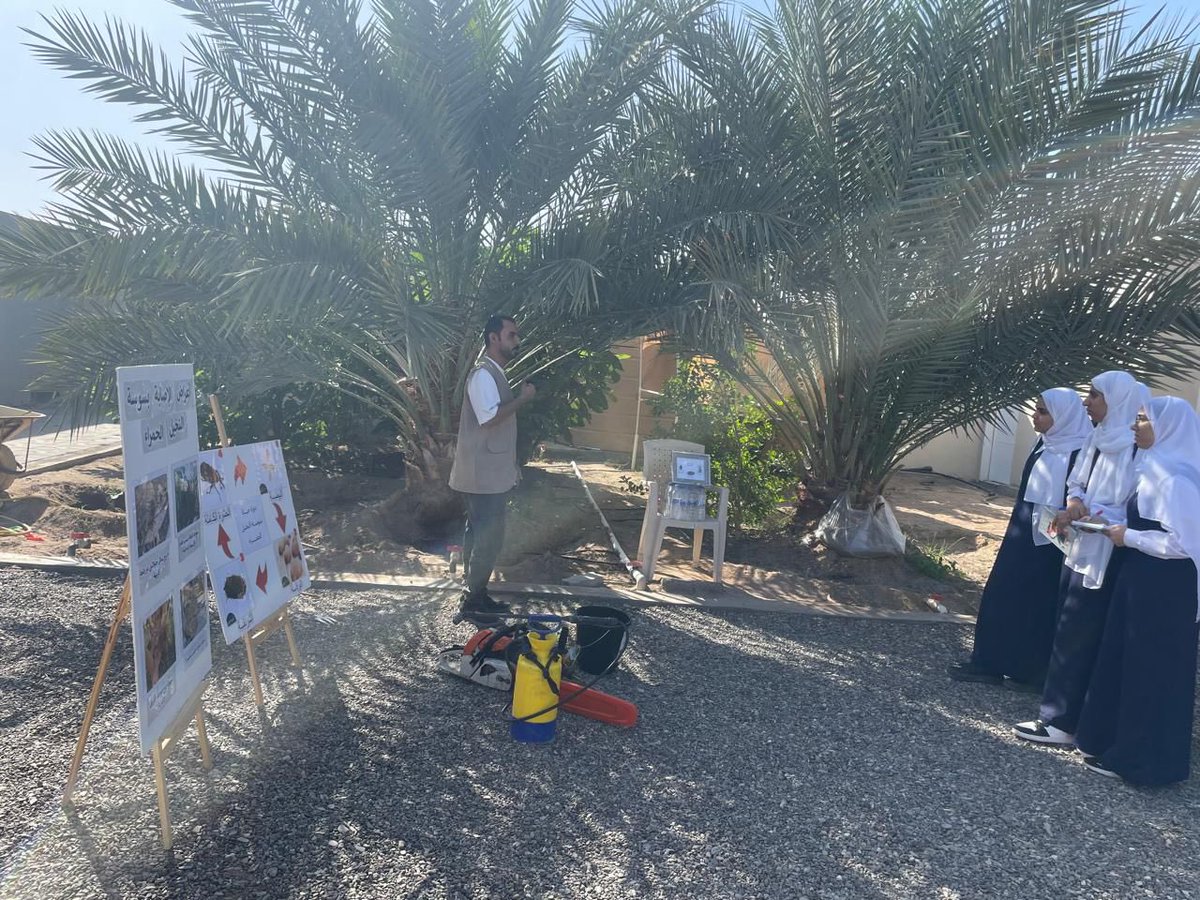 EduGovDhr7245's tweet photo. الطالبات المشاركات في مسابقة شل NXplorers بالتعاون مع دائرة الزراعة بولاية عبري في حملة توعوية حول آفة سوسة النخيل وكيفية السيطرة عليها.
#تعلم_مستدام
#shellnxplorers
#innovation_d https://t.co/1RqXLb7XxL