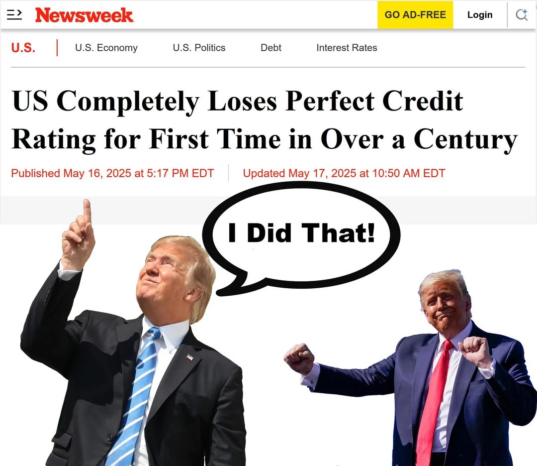 First time the United States has had its credit rating downgraded in over 100 years. What a disgrace.