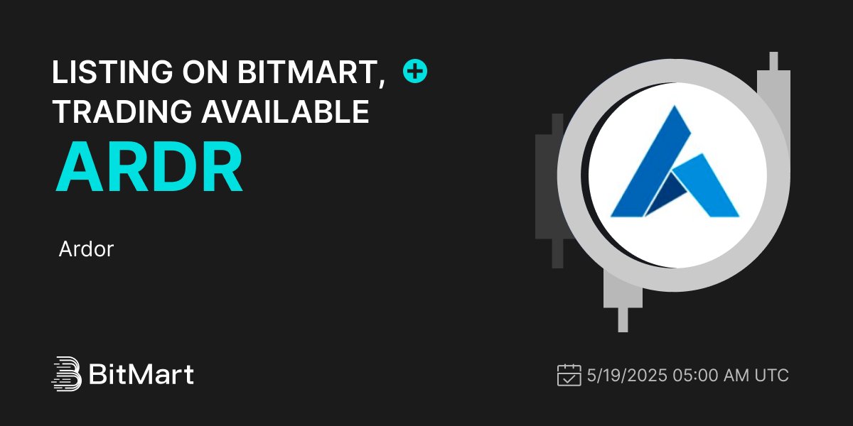 BitMart (@bitmartexchange) on Twitter photo #BitMart will list Ardor (ARDR) <a href="/ArdorPlatform/">Ardor Platform</a> ๐ฅ
Ardor is a proof-of-stake multichain blockchain platform with a unique parent - child chain architecture. The security of the whole network is provided by the parent Ardor chain while the interoperable child chains have all the #BitMart will list Ardor (ARDR) <a href="/ArdorPlatform/">Ardor Platform</a> ๐ฅ
Ardor is a proof-of-stake multichain blockchain platform with a unique parent - child chain architecture. The security of the whole network is provided by the parent Ardor chain while the interoperable child chains have all the