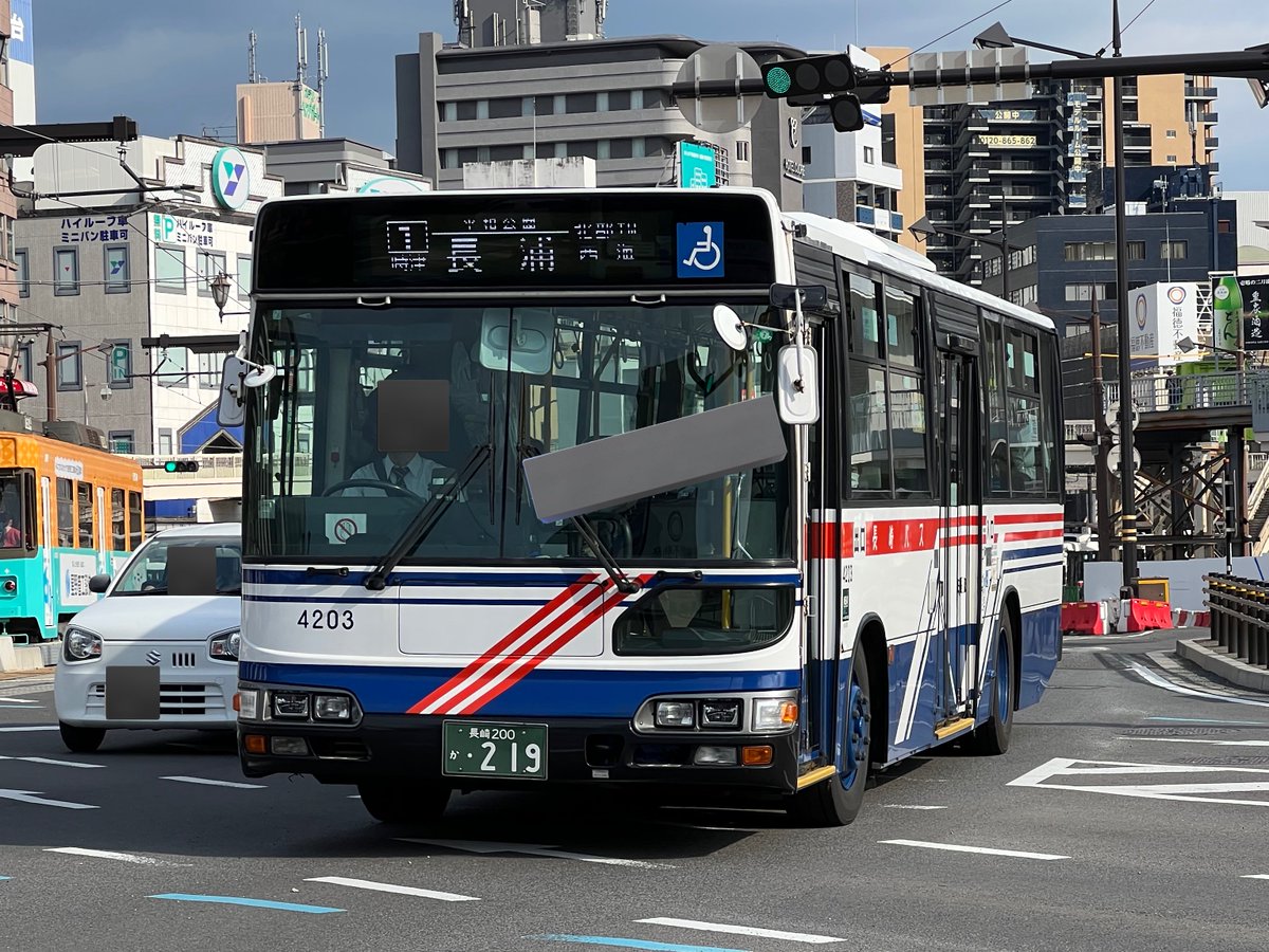 長崎バス 長崎自動車 時津営業所 4203 長崎 200 か 219 1 平和公園 長崎バス 長崎自動車 時津営業所 4203 長崎 200 か 219 1 平和公園