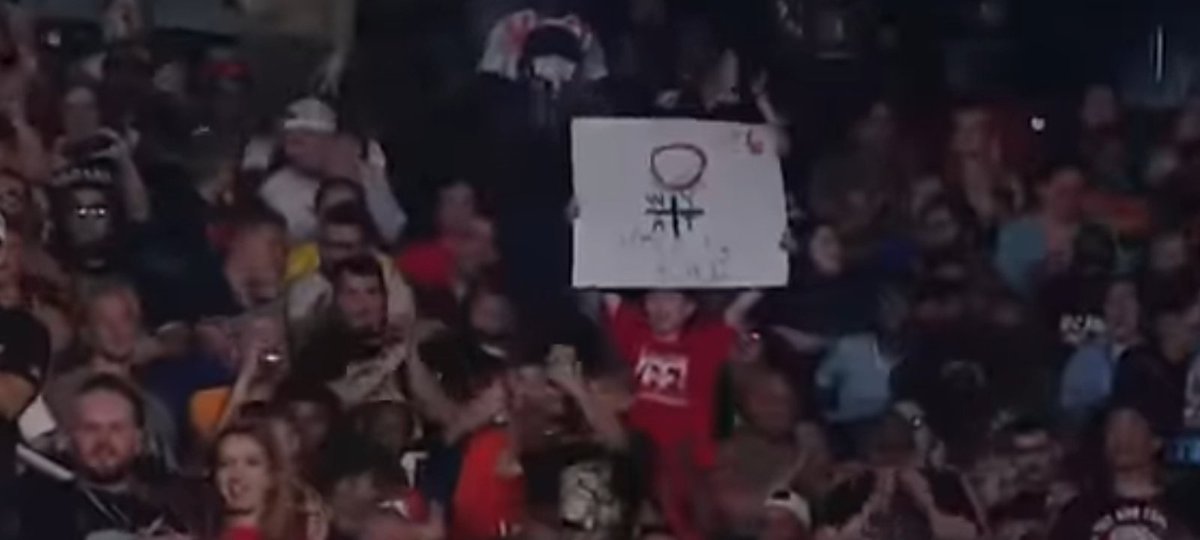 AlexaDaGOAT's tweet image. I just noticed how after Alexa Bliss won, WWE cut to the crowd with a sign of The Wyatt Sicks visible. Alexa will be revealed as the 6th member and mastermind, I still believe. #AlexaBliss #WyattSicks #SmackDown