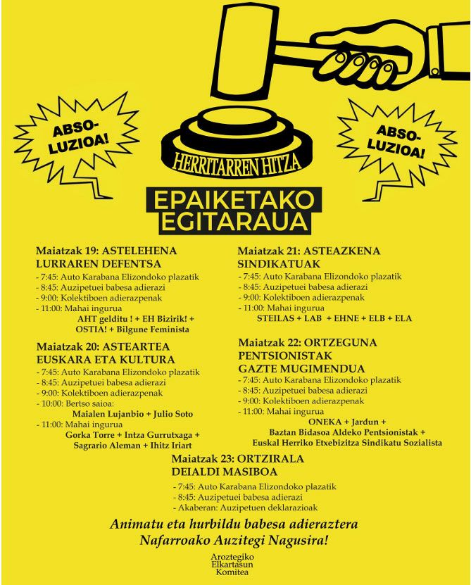 Lurraren defentsan, kriminalizaziorik ez.
Absoluzioa!!!