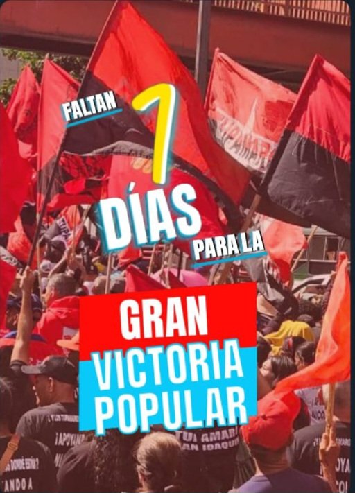 ¡Faltan 7 días para la gran cita del pueblo rebelde!
🔴⚫ Los Círculos Rojos y Negros no se detienen: llevan alegría y conciencia a cada rincón.
Con Chávez en el corazón, avanzamos al #25DeMayo.
¡El rojo y el negro marcan el rumbo popular!
#Faltan7Días
#VotaPorTupamaro