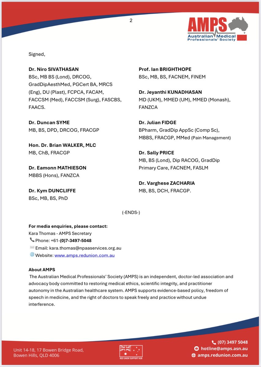 AMPS joins the call to stop the shots