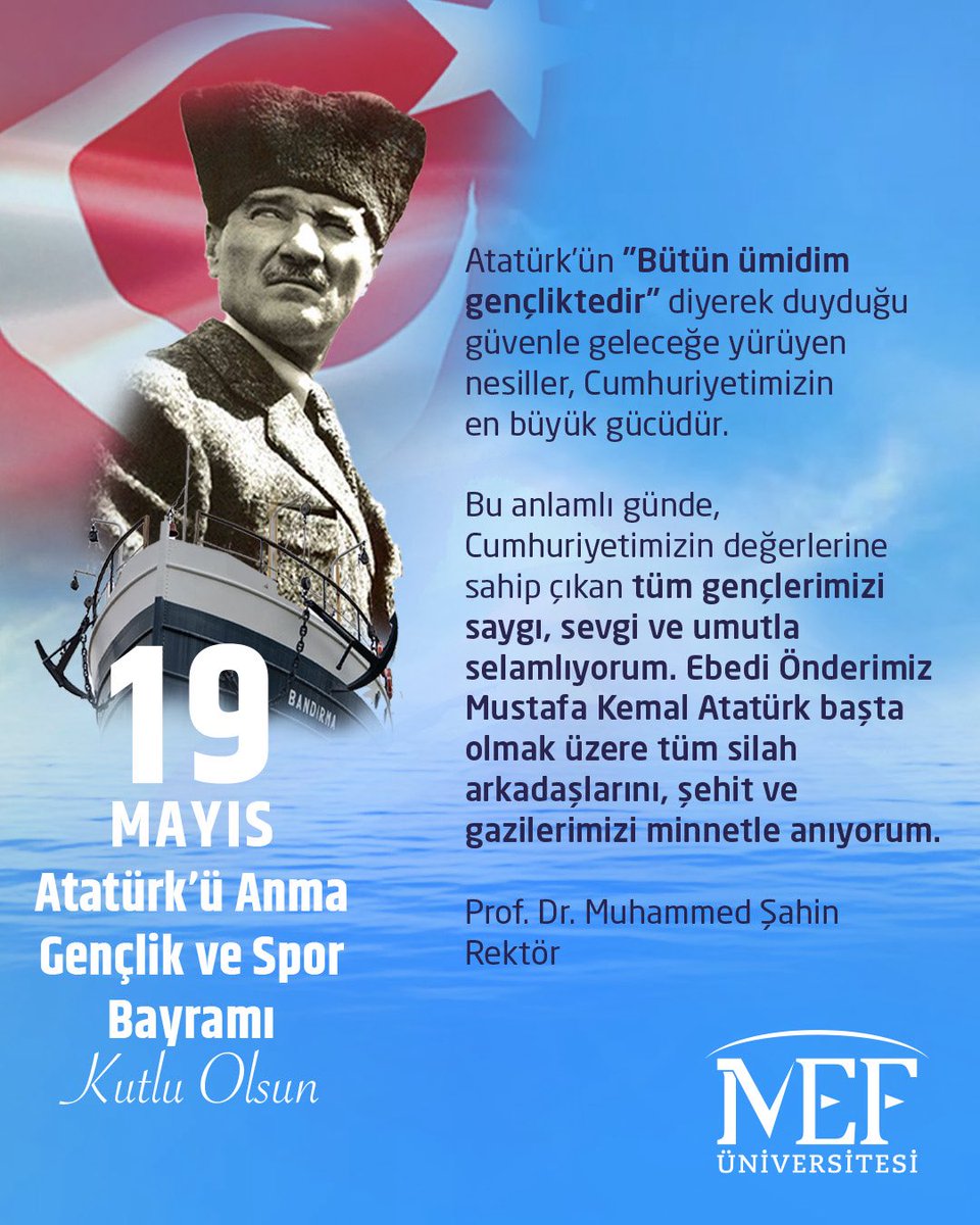 Bütün ümidim gençliktedir! #Atatürk #MustafaKemalAtatürk #19Mayıs