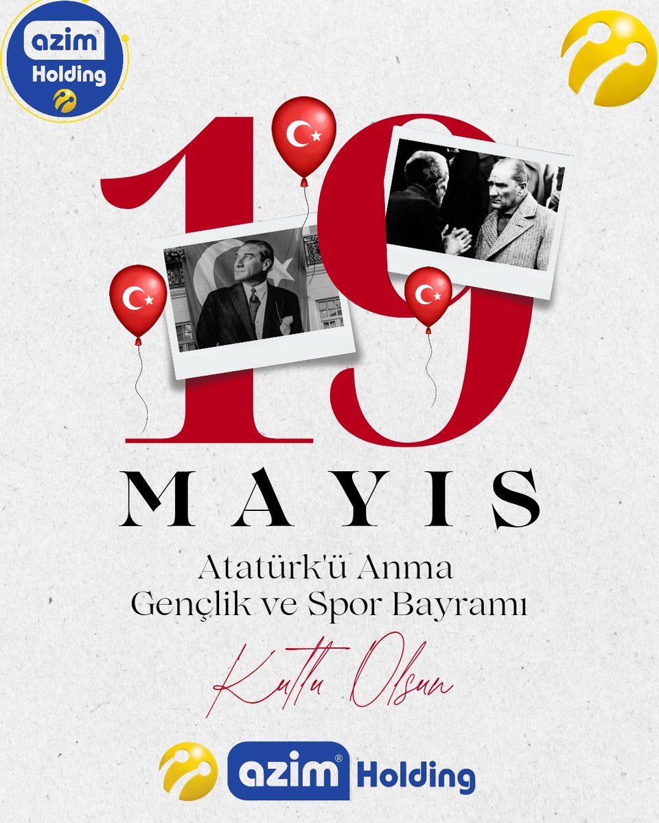 19 Mayıs Atatürk'ü Anma Gençlik Ve Spor Bayramımız Kutlu Olsun 🇹🇷🇹🇷🇹🇷

#19mayıs #kurtuluş #türkiye #azimholding #azimticaret #azim #elazığ #istanbulçemberlitaş #Muş #bingöl
