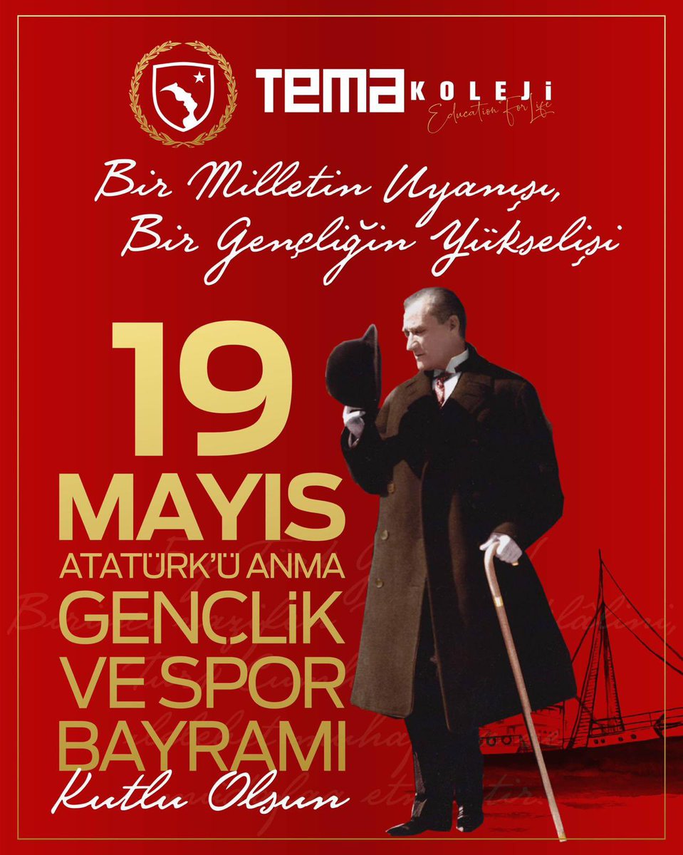19 Mayıs Atatürk’ü Anma Gençlik ve Spor Bayramı kutlu olsun. 🇹🇷🇹🇷🇹🇷