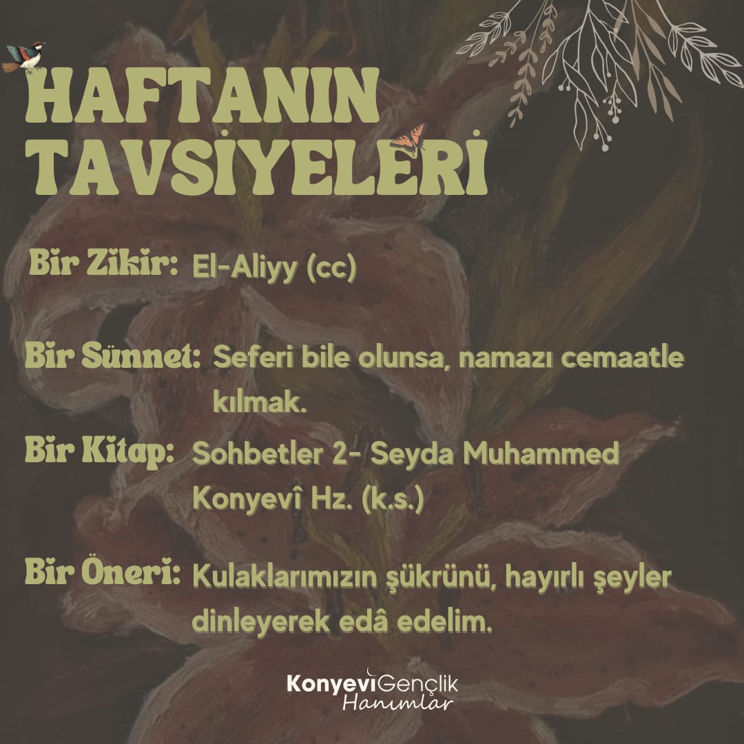 Yeni haftaya Bismillah 💐