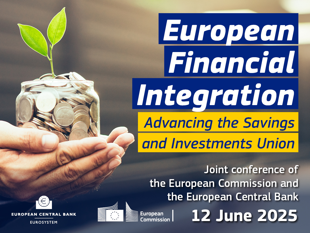 EU_Finance's tweet photo. Don't miss this year's @EU_Commission + @ecb joint conference on European Financial Integration, with a focus on advancing the Savings and Investments Union.
📅 Thursday, 12 June
📍 Brussels
👉🏾 Register now! https://t.co/Gp835310sB
#EFSIR https://t.co/0SMwPG2fYt