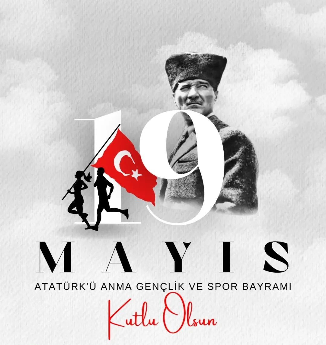 "19 Mayıs, sadece bir başlangıç değil; sonsuz bir yürüyüştür."

Milli mücadelenin başlangıcı ve Atatürk'ün gençliğe hediye ettiği gün; 19 Mayıs Atatürk'ü Anma Gençlik ve Spor Bayramı kutlu olsun.