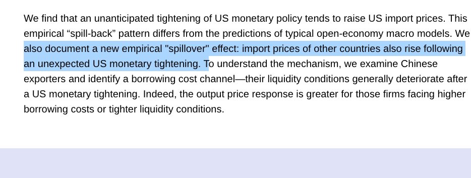 MacroPru's tweet image. The Spill-back and #Spillover Effects of US Monetary Policy: Evidence on an International Cost Channel @nberpubs 
Yao Amber Li, Lingfei Lu, Shang-Jin Wei &amp;amp; Jingbo Yao nber.org/papers/w33811 #liquidity