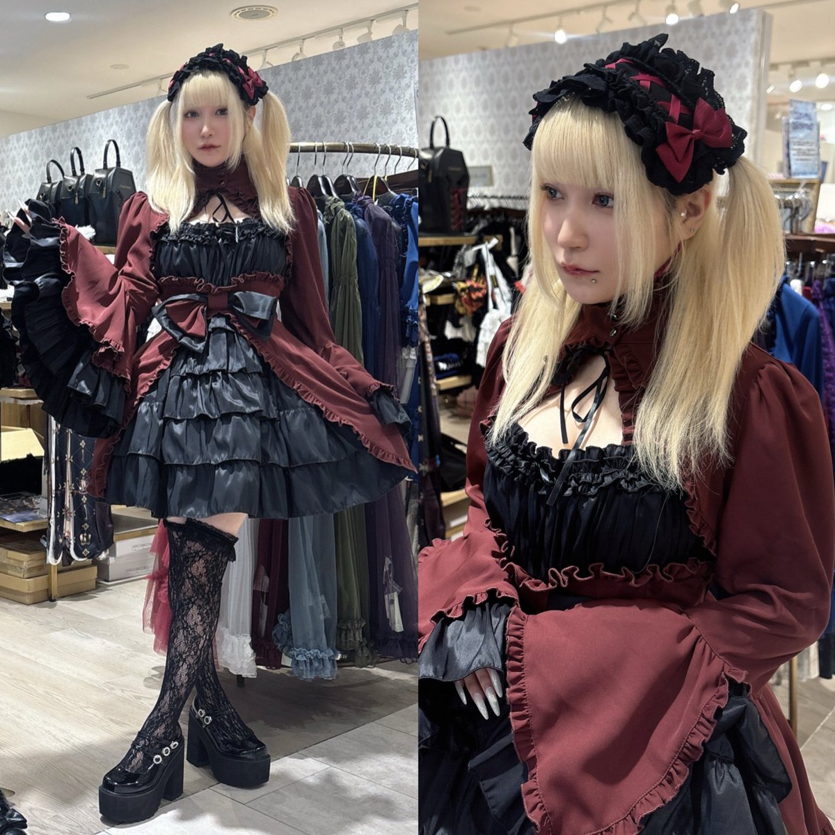 ?MARBLE おすすめアイテム紹介? 【MARBLE】 姫袖ボレロ付き配色 