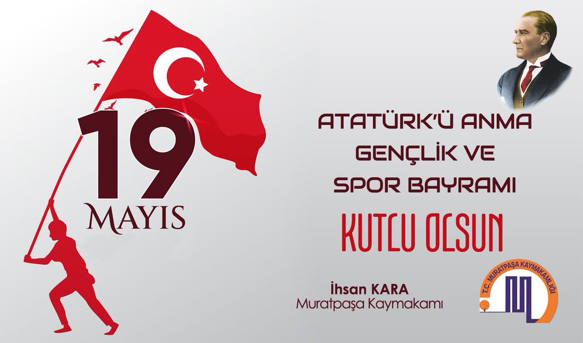 19 Mayıs 1919’un 106. Yıldönümünde Gazi Mustafa Kemal ATATÜRK ve silah arkadaşlarını saygı ve minnetle anıyorum. 19 Mayıs Atatürk’ü Anma Gençlik ve Spor Bayramımız Kutlu Olsun