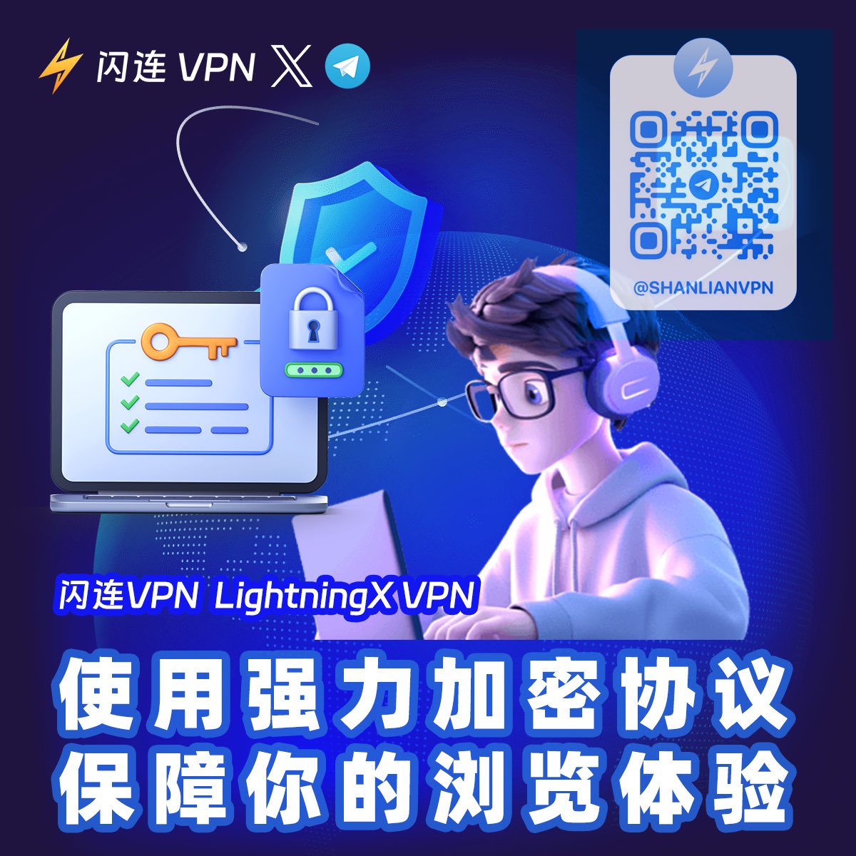 letsvpns's tweet photo. 闪连VPN 采用先进的算法和协议，例如 WireGuard、Shadowsocks、VLESS，为您提供虚拟 IP，隐藏您的在线身份，保障您的数据安全。点击此处下载并使用: https://t.co/GST8fgJCaY
填写推荐码 60016001
#闪连VPN #VPN推荐 #翻墙软件 #隐私保护 https://t.co/14bjqETNaV