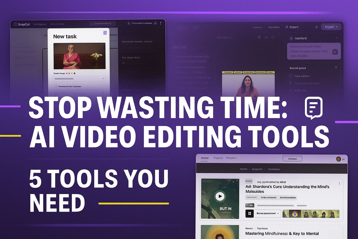 If you are still manually editing video clips for social media, you are wasting your time.

Here are some fantastic AI editing tools you did not know about 🧵👇
