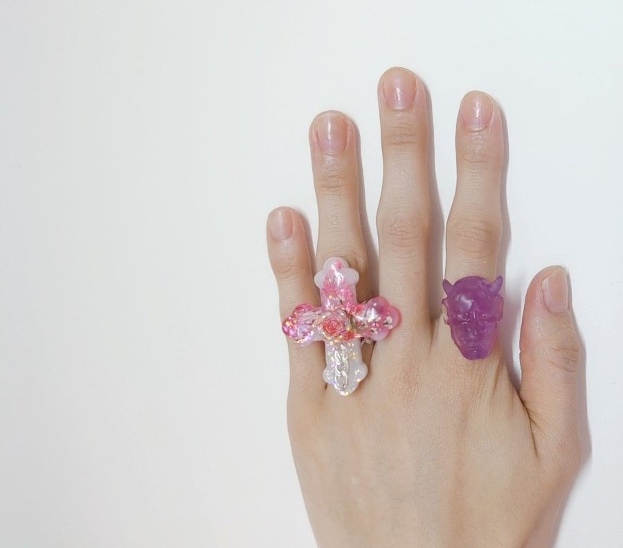 nyoronyoropo's tweet image. ⋆⸜𝐧𝐞𝐰⸝⋆🖤😈🤘🏿

 #handmadejewelry 
 #handmadeaccessory