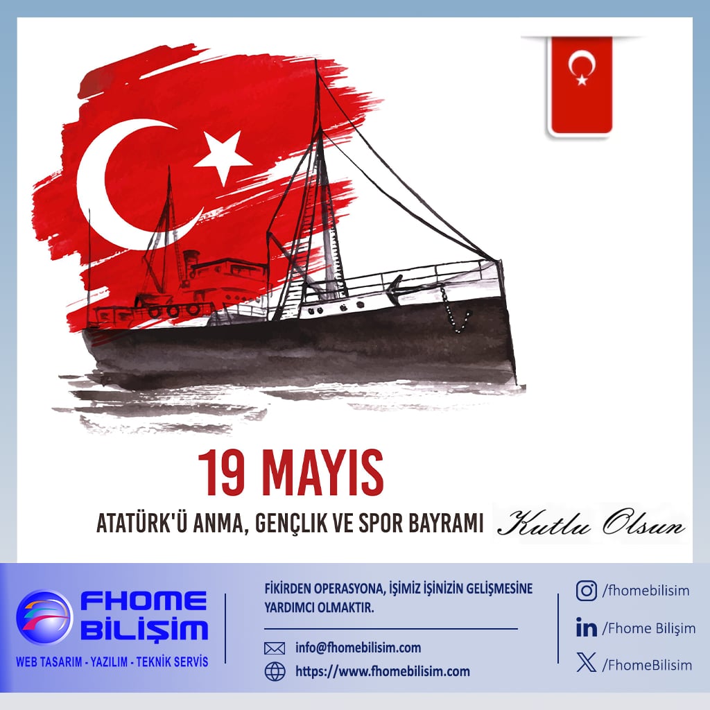 FhomeBilisim's tweet photo. ���� Bugün gençliğin, enerjinin ve yeni başlangıçların günü!
Hayal kuran, üreten, yorulmayan ve vazgeçmeyen herkese selam olsun.

19 Mayıs Gençlik ve Spor Bayramı kutlu olsun!

#19Mayıs #GençlikBayramı #FhomeBilişim #YeniBaşlangıçlar #GençRuh https://t.co/xFUhPJx5wv