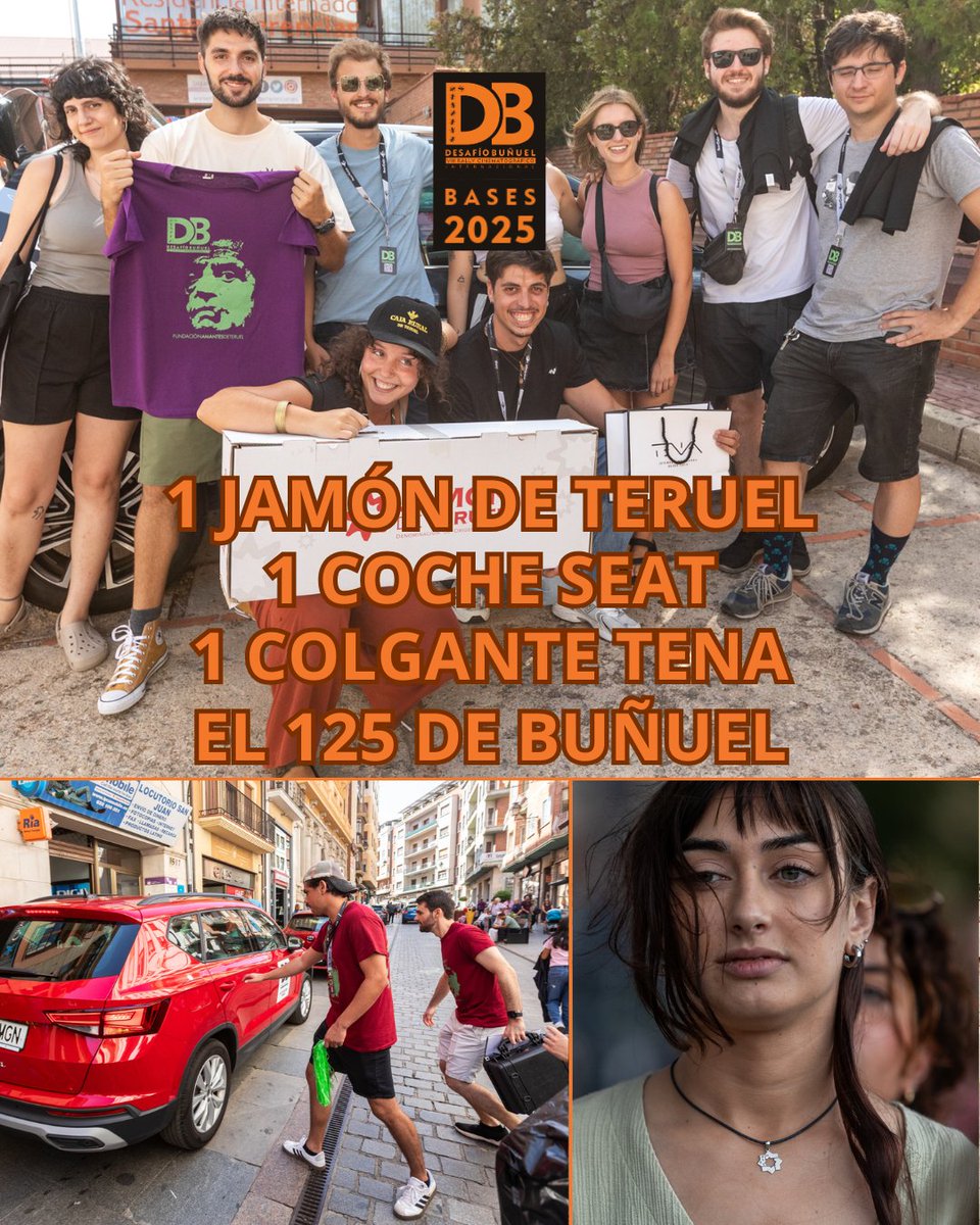 BASES 2025 📝| ¡HOY termina el plazo para presentar guiones! 

Esperamos que todos cumplan con la obligación de mostrar <a href="/JamondeTeruelDO/">Jamón de Teruel D.O.P. - Cerdo de Teruel I.G.P.</a> , un coche SEAT Autotalleres Torres, el colgante de Joyería Tena y este año, un 125 por el aniversario Buñuel

#TeruelDeCine #cine #guion