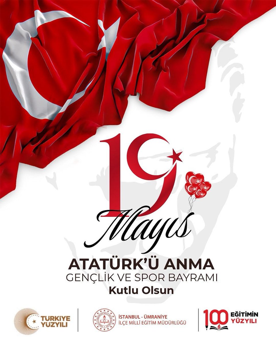 Ümraniye İlçe Milli Eğitim Müdürlüğü (@umraniyeilcemem) on Twitter photo 🇹🇷19 Mayıs 1919 sadece bir direnişin değil; aynı zamanda milletimizin yeniden doğuşunun, birlik ve beraberlik içinde ayağa kalkışının sembolüdür.
19 Mayıs Atatürk’ü Anma, Gençlik ve Spor Bayramımız kutlu olsun.
<a href="/tcmeb/">Millî Eğitim Bakanlığı</a>
<a href="/istanbulilmem/">İstanbul İl Millî Eğitim Müdürlüğü</a>
<a href="/mustafaozen3434/">Mustafa Özen</a> 🇹🇷19 Mayıs 1919 sadece bir direnişin değil; aynı zamanda milletimizin yeniden doğuşunun, birlik ve beraberlik içinde ayağa kalkışının sembolüdür.
19 Mayıs Atatürk’ü Anma, Gençlik ve Spor Bayramımız kutlu olsun.
<a href="/tcmeb/">Millî Eğitim Bakanlığı</a>
<a href="/istanbulilmem/">İstanbul İl Millî Eğitim Müdürlüğü</a>
<a href="/mustafaozen3434/">Mustafa Özen</a>
