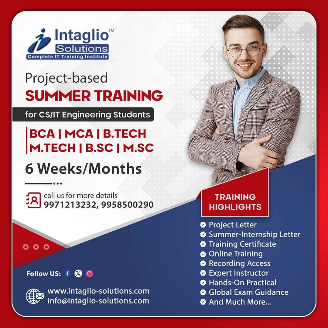 intaglioacademy's tweet image. 🔥 Kickstart Your IT Career This Summer! 🔥
Join our Project-Based Summer Training specially designed for CS/IT Engineering Students 🎓

#SummerTraining2025 #ProjectTraining #EngineeringStudents #InternshipOpportunity #IntaglioSolutions #ITTraining #OnlineCourses #TechCareer