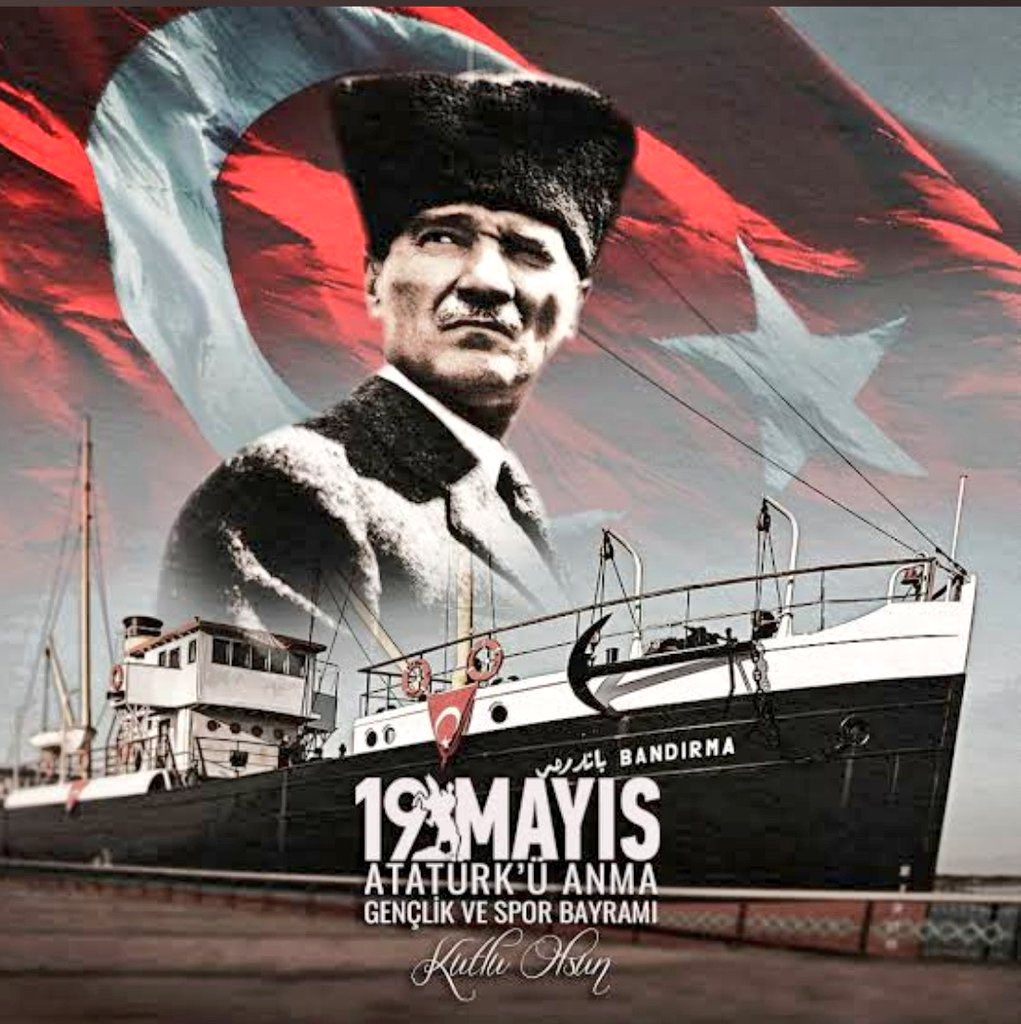 Bugün #19MAYIS
KURTULUŞUN ilk günü. 

Büyük önderimiz Mustafa Kemal ATATÜRK’ün 
“Bütün ümidim gençliktedir.” diyerek aziz vatanı, ilke ve devrimleri emanet ettiği gençliğin ve tüm ulusumuzun #19MayısAtatürküAnmaGençlikVeSporBayramı Kutlu Olsun. 

 #TÜRKİYE 🇹🇷 #ATATÜRK