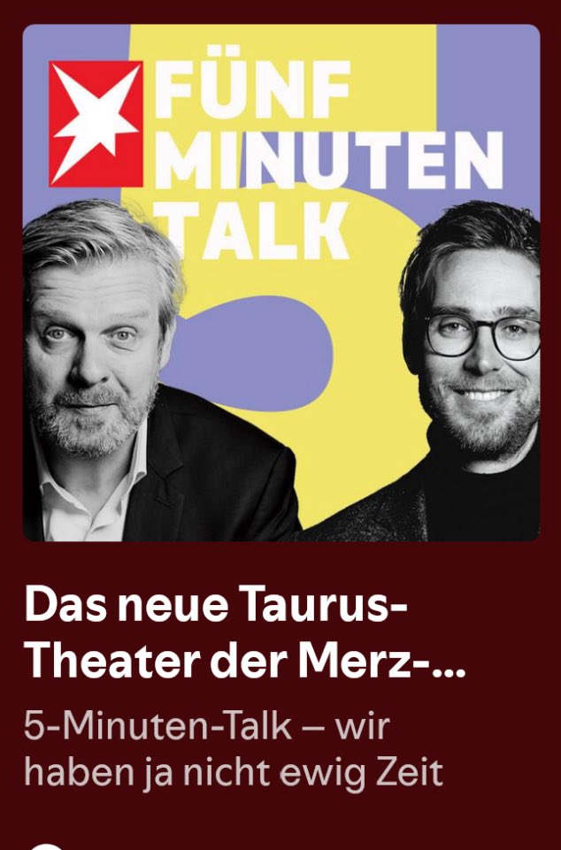 Trump telefoniert heute mit Putin - aber wie erhöht man den Druck auf Russland? In der Merz-Regierung wird wieder über den #Taurus diskutiert. Die Hintergründe im 5-Minuten-Talk <a href="/RosenkranzJan/">Jan Rosenkranz</a> <a href="/sternde/">stern</a> 

open.spotify.com/episode/1o4Gm4…
