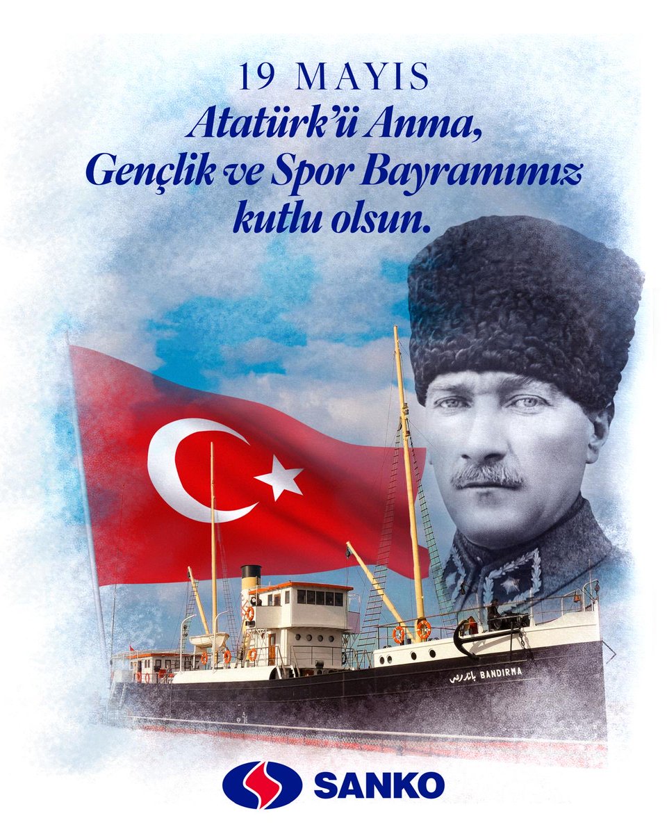 askonuk's tweet photo. 🇹🇷Cumhuriyetimizin kurucusu Gazi Mustafa Kemal Atatürk ve milli mücadele kahramanlarımız başta olmak üzere vatanın bölünmez bütünlüğü uğruna canlarını feda eden aziz şehit ve gazilerimizi rahmet ve minnetle anıyor, 19 Mayıs Atatürk’ü Anma, Gençlik ve Spor Bayramımızı kutluyorum. https://t.co/eUDmoWCMPw