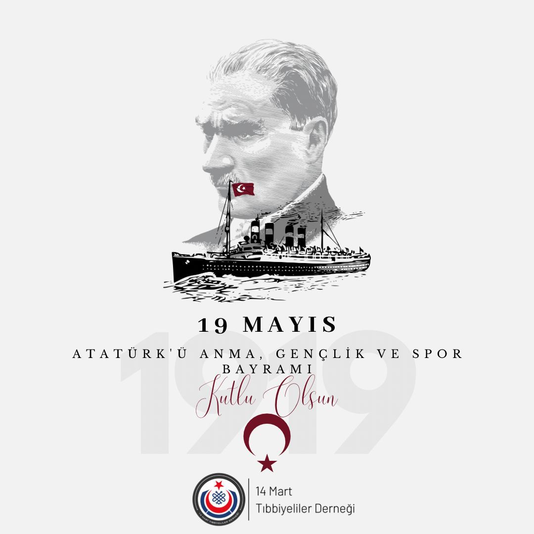 Dört bir yanı işgal altında olan yurdumuzu "Ya İstiklal Ya Ölüm!" kararlılığıyla 19 Mayıs günü çıktığı vatan mücadelesiyle bağımsızlığa kavuşturan Ulu Önder Mustafa Kemal Atatürk'ü ve tüm şehitlerimizi saygıyla ve dualarla anıyoruz.
19 Mayıs Gençlik ve Spor bayramımız kutlu