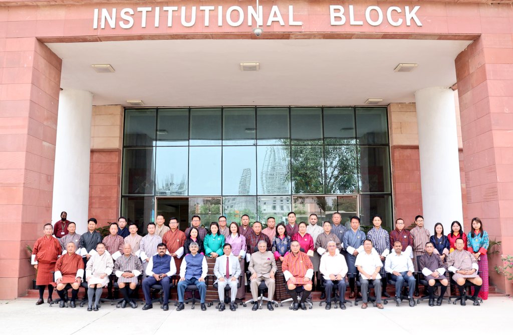 #CEC Sh Gyanesh Kumar addresses the inaugural session of the two-week training Program on ‘Strategic Leadership &amp; Conflict Management Bootcamp’ for Senior and Mid-level officers of the Election Commission of #Bhutan.

#ECI