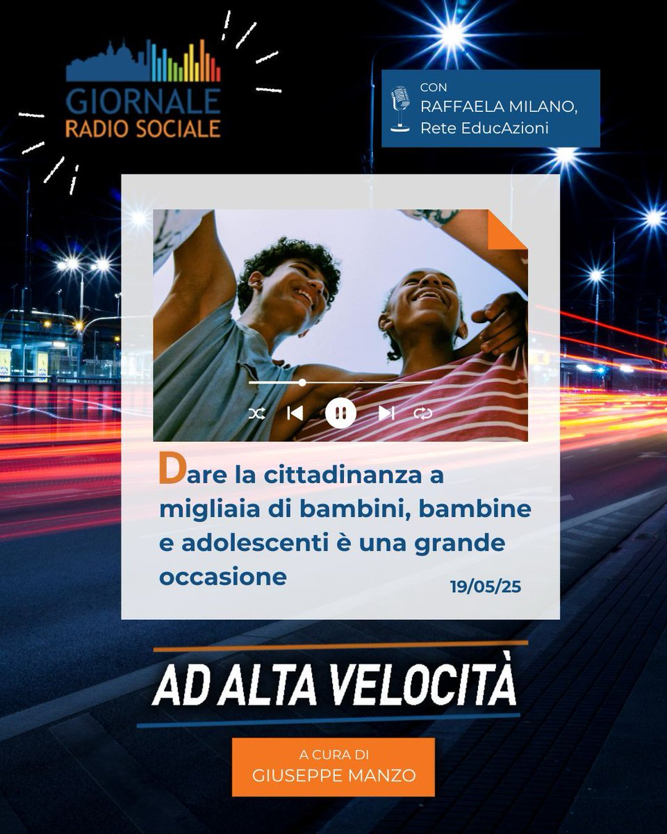 GiornaleRadioSociale (@grsociale) on Twitter photo 📻 #adaltavelocità - Il focus di Rete Educazioni: 🎙 parla <a href="/milano_raffaela/">Raffaela Milano</a>
🎧 Rubrica quotidiana a cura di <a href="/peppemanzo/">giuseppe manzo</a> giornaleradiosociale.it/extra/dare-la-…
#cittadinanza #19maggio 📻 #adaltavelocità - Il focus di Rete Educazioni: 🎙 parla <a href="/milano_raffaela/">Raffaela Milano</a>
🎧 Rubrica quotidiana a cura di <a href="/peppemanzo/">giuseppe manzo</a> giornaleradiosociale.it/extra/dare-la-…
#cittadinanza #19maggio