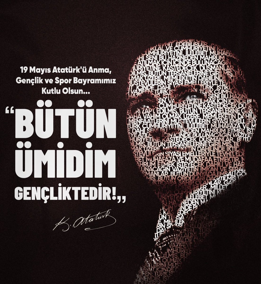ggulgun's tweet photo. Atatürk’ün gençliği bugünün gururu, geleceğin umududur! 

19 Mayıs Atatürk'ü Anma, Gençlik ve Spor Bayramımız Kutlu Olsun..
#19Mayıs #Atatürk https://t.co/na8J4GlIrg