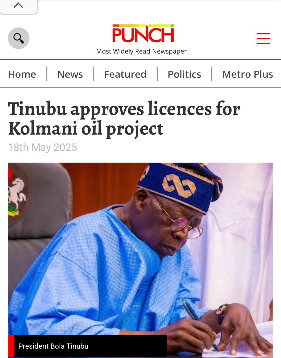 MSIngawa's tweet photo. GOOD NEWS ALERT

President Bola Tinubu has granted regulatory approvals for the issuance of all critical licences required for the Kolmani Integrated Development Project, a multibillion-dollar oil exploration initiative located between Bauchi and Gombe States. https://t.co/hfa1McwbsA