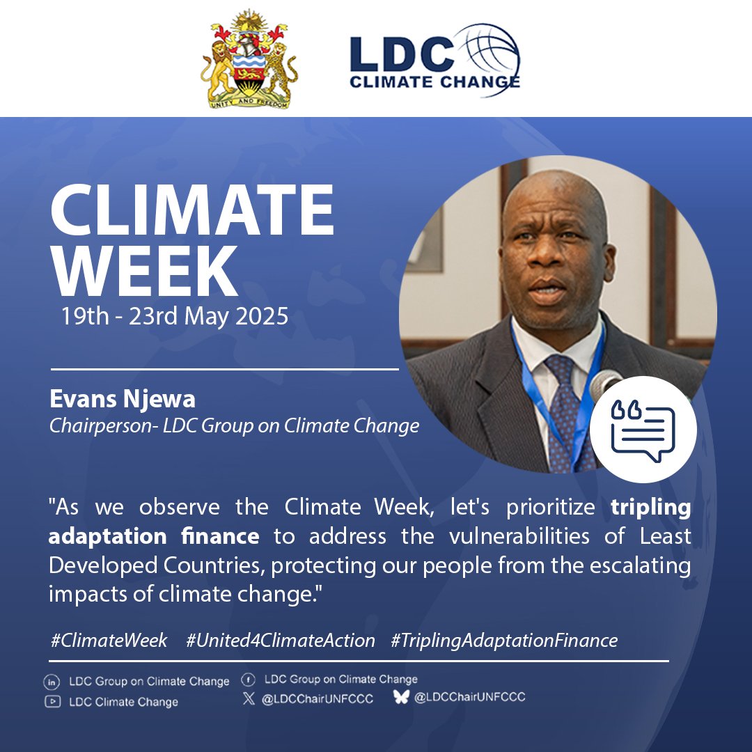 #ClimateWeeks must accelerate climate action. The unprecedented daptation financing gap is devastating for LDCs. Time to overhaul financing &amp; deliver justice for the vulnerable. No more excuses, no more delays.  Let's act now for a more resilient future.
 #United4ClimateAction