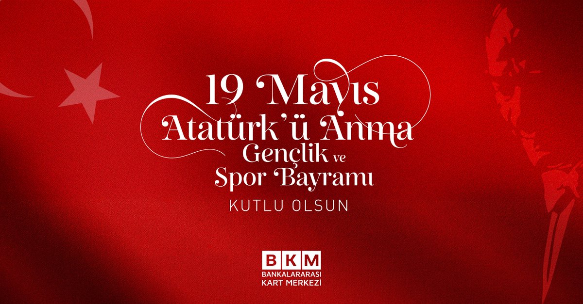 19 Mayıs Atatürk'ü Anma Gençlik ve Spor Bayramı Kutlu Olsun

#19Mayıs