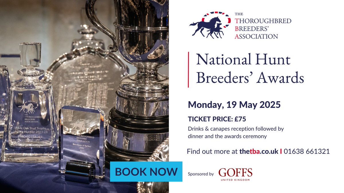 🐎NH BREEDERS' AWARDS 2025🐎

Are you on your way up to Doncaster for the @GoffsUk Spring Store Sale? There's still time to book your ticket for this year's event...

Get your ticket 👉 ow.ly/q6kG50VTMwz