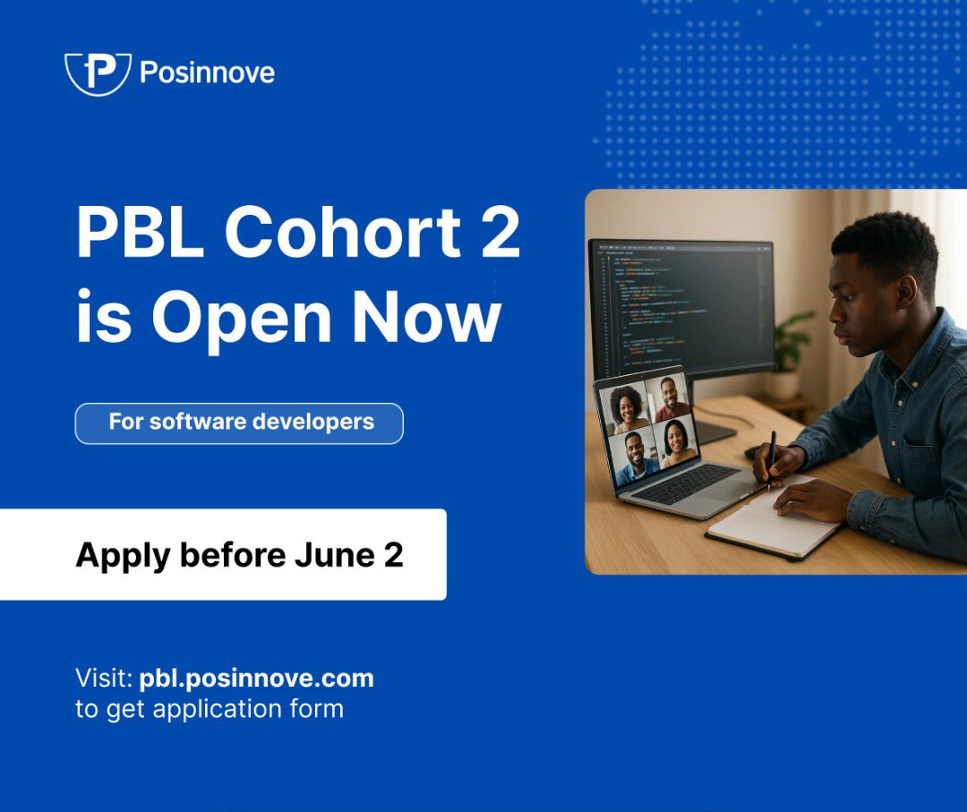 posinnove's tweet photo. Applications for PBL Cohort 2 are NOW OPEN!

Join our 8-week Project-Based Learning  at Posinnove, where you'll work on real projects by actual company needs — and grow as a Full Stack Developer.

Applications open: May 19 — Deadline: June 2

🔗 https://t.co/prv0QuhuJ5 https://t.co/hPxDN3J6m3