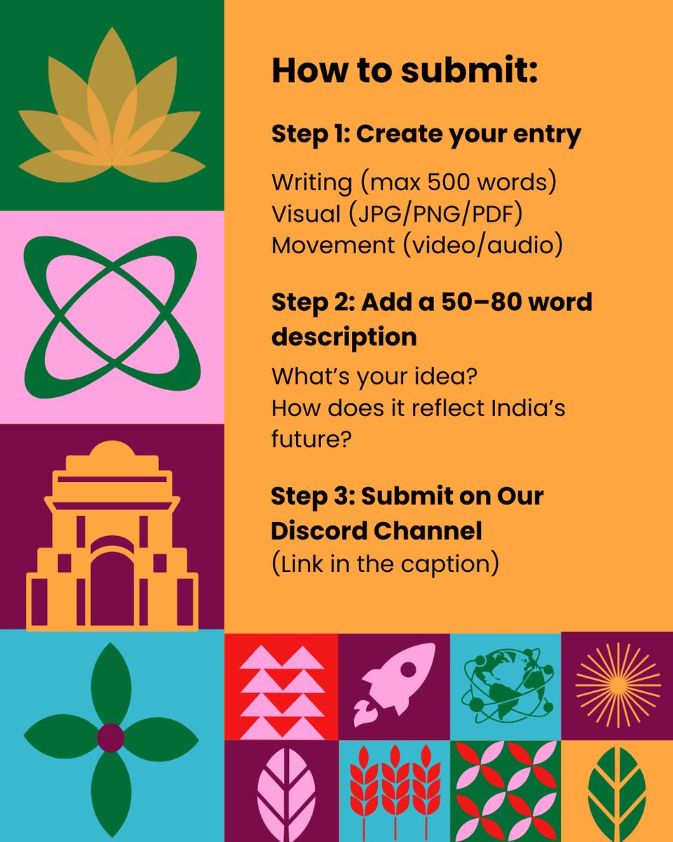 🚨 Calling young changemakers: Can you design a better future for India?

Join the #OurFutureIndia Design Challenge. Tackle real-world themes like AI, climate &amp; youth power and make real change happen.

🧠 Submit here → discord.com/invite/55gzctw…