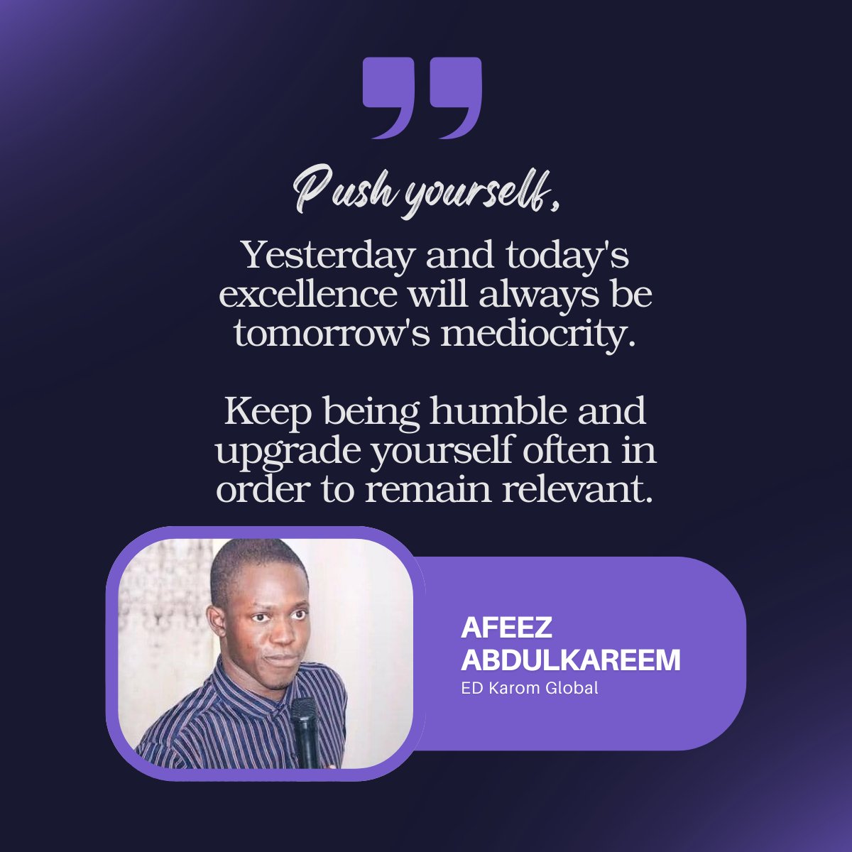 Always update yourself and be humble to learn from the best.

Set your hope and mind high. Nothing is too big to learn or achieve.

#success #motivation #motivationmonday #update #updateyourself #upgradeyourlife #upgradeyourself