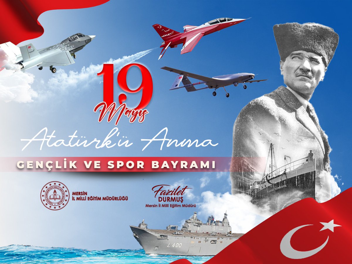 fazilet_durmus's tweet photo. Bugün; cesaretin, inancın, imanın ve azmin bayramıdır. Bugün; istikbalimizin cevheri gençliğe duyulan güvenin ve yarınlara olan umudun adıdır.
19 Mayıs Atatürk’ü Anma, Gençlik ve Spor Bayramı’nı yürekten kutluyor, başta Gazi Mustafa Kemal Atatürk olmak üzere aziz vatanımız için canlarını feda eden kahraman şehit ve gazilerimizi tazim ve rahmetle yâd ediyorum.