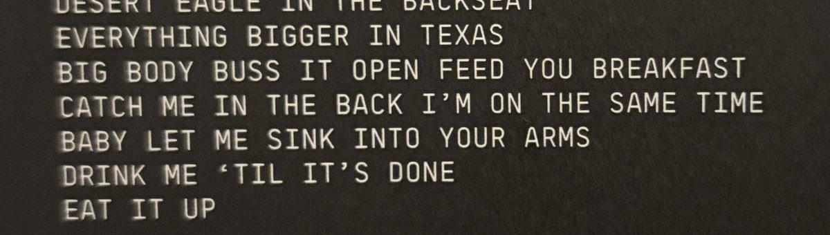 the way desert eagles lyric video doesnt match with the vinyl booklet😭 somebodys getting WHAT?