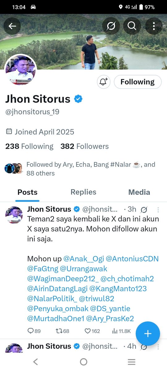 Kang Dicky (@kangdickyajah) on Twitter photo Udh pada makan siang ?
Kalo udah, plis polow akun
<a href="/jhonsitorus_19/">Jhon Sitorus</a>
Klao belom makan, polow dulu baru makan
*Yg komplen dosa Udh pada makan siang ?
Kalo udah, plis polow akun
<a href="/jhonsitorus_19/">Jhon Sitorus</a>
Klao belom makan, polow dulu baru makan
*Yg komplen dosa
